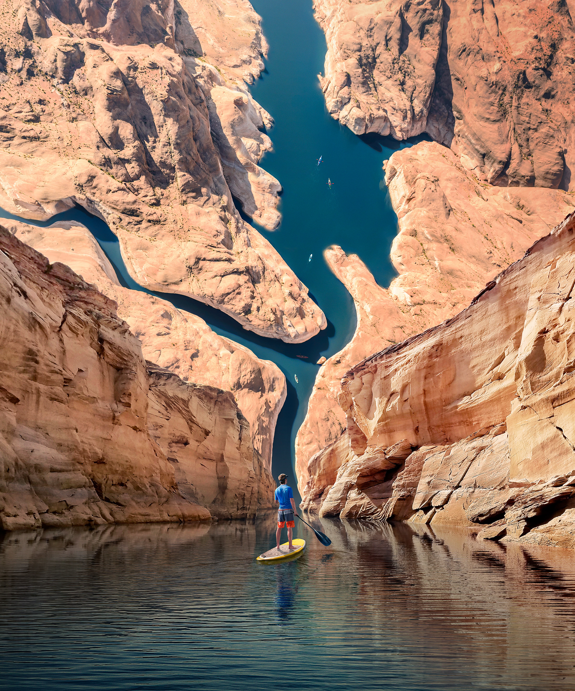 Surreal landscape by Commercial cgi artist electric art for united airlines